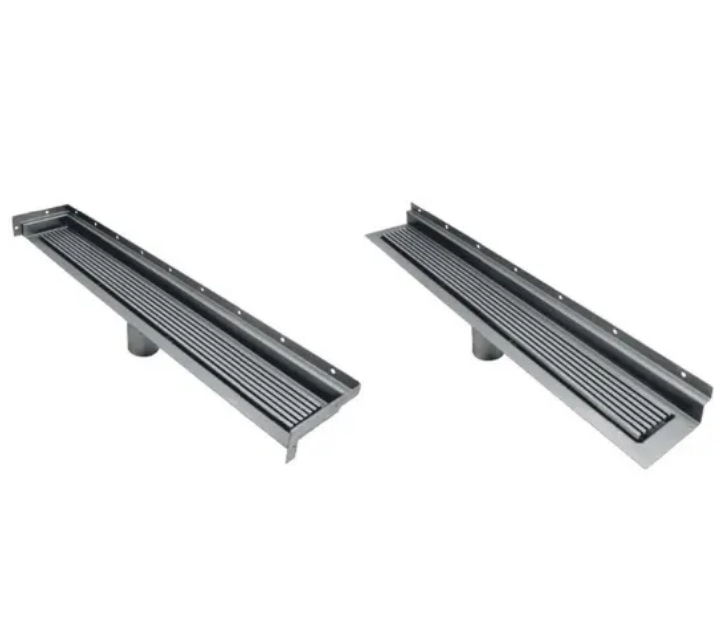 Drains Unlimited 30 Inch Wall-to-Wall Linear Shower Drain, Polished Square Design