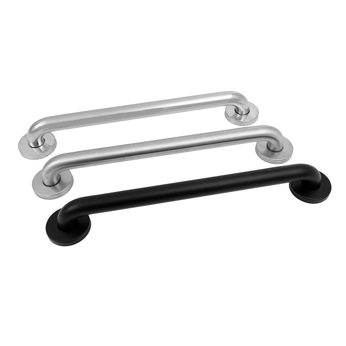 16 Inch Stainless Steel Matte Black Grab Bars for Shower Safety