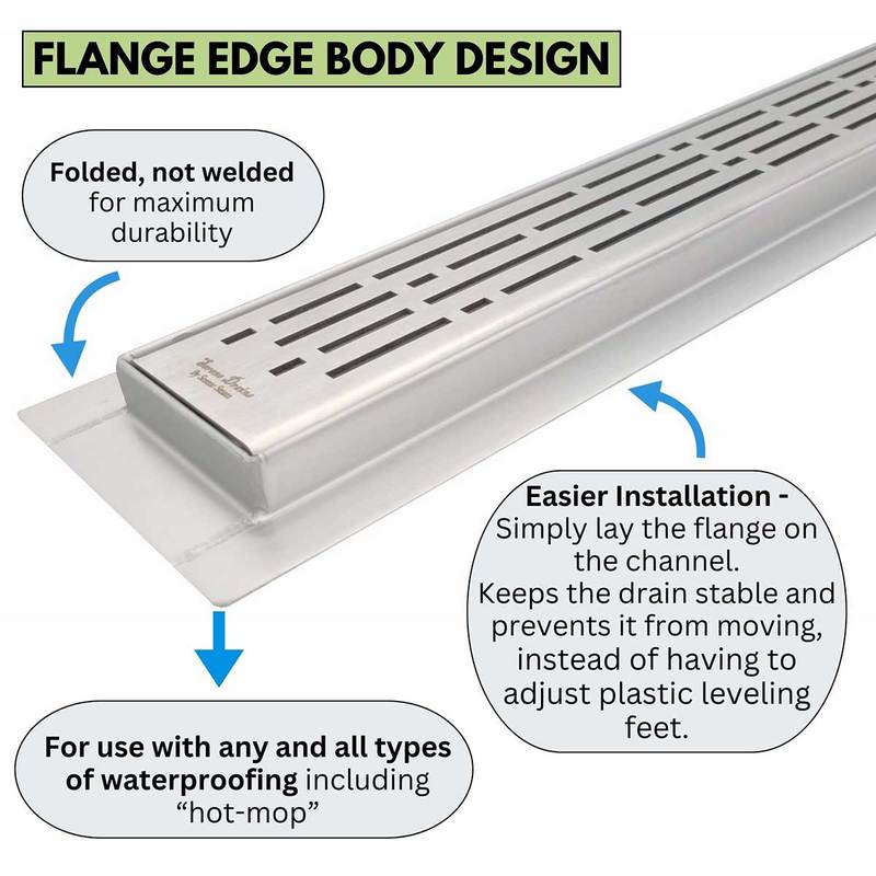 30 Inch Invisible Linear Shower Drain by SereneDrains
