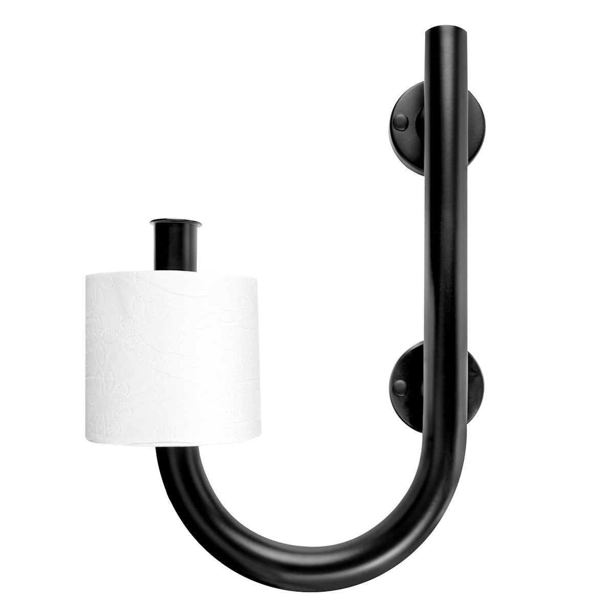 Stainless Steel Toilet Paper Holder with Grab Bar Brushed