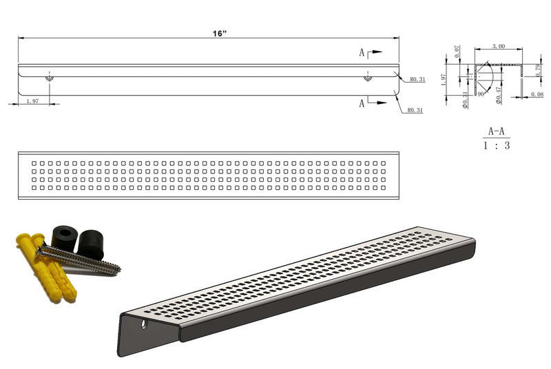 small 12 inch brushed stainless steel shower shelf rust proof bathroom organizer