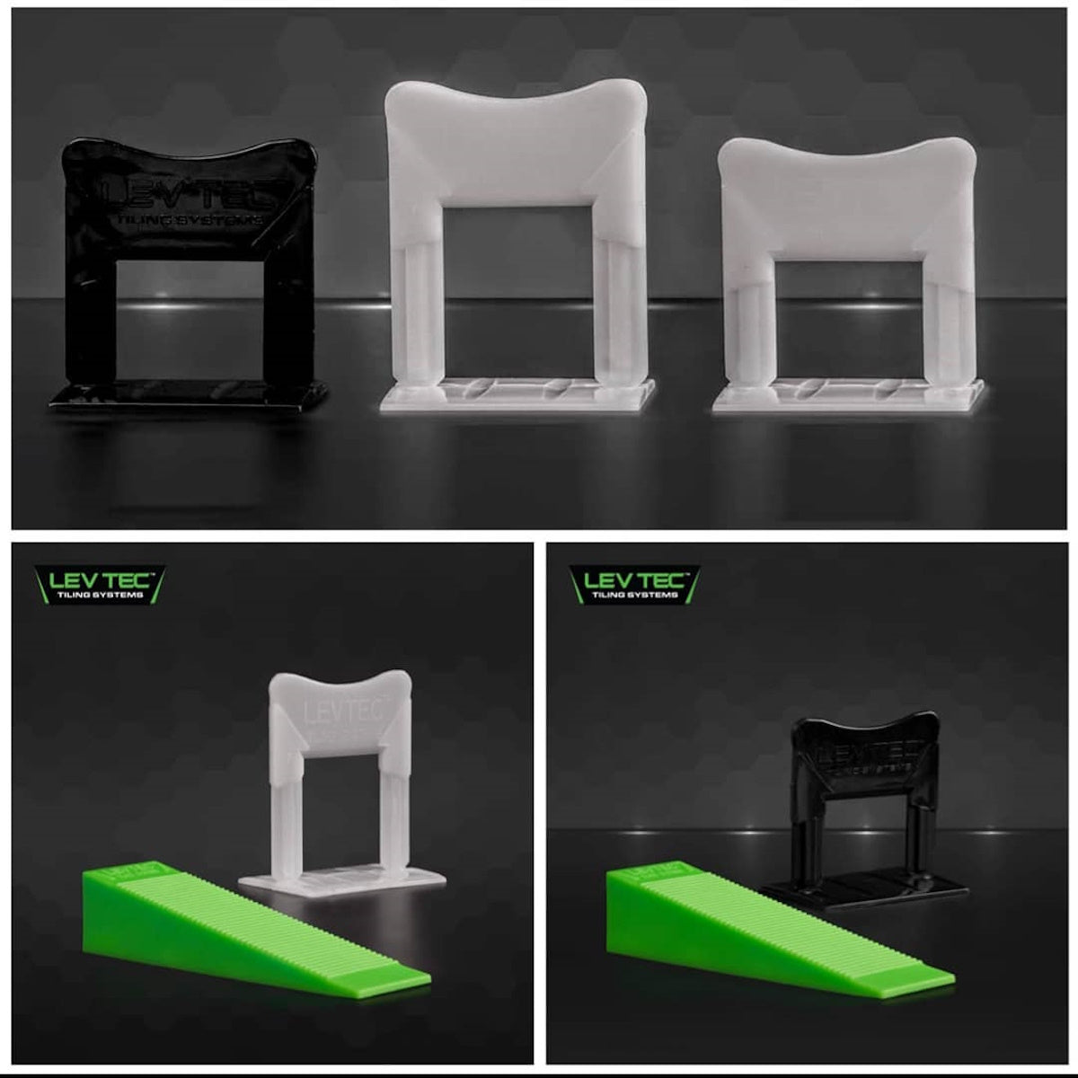LevTec Shower Tile Leveling System – Basic Kit with 250 Clips & 250 Wedges