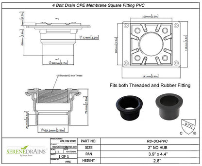 24 Inch Offset Linear Shower Drain, Full Shower Drain Assembly Kit