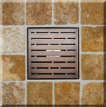6 Inch Bronze Square Drain