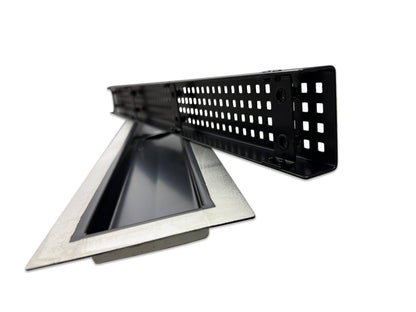 29 Inch Black Linear Shower Drain Square Design, Drains Unlimited