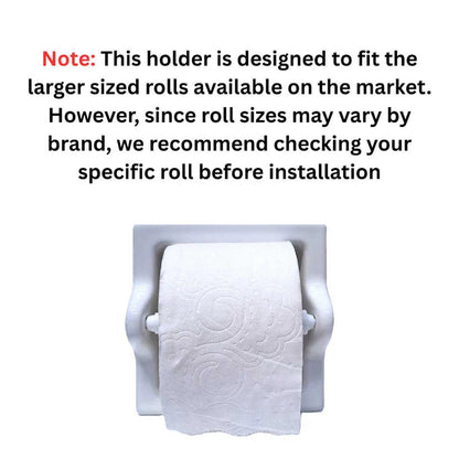 Hartizn® Extra Large Glossy White Ceramic Recessed Toilet Paper Holder, 7x7" Bathroom Tissue Roll
