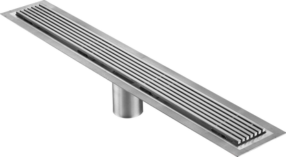 43 Inch Wedge Wire Grate Linear Drain Brushed Stainless Steel, Drains Unlimited