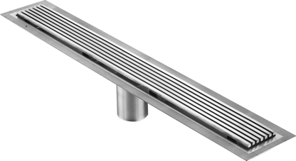 29 Inch Wedge Wire Grate Linear Drain Polished Stainless Steel, Drains Unlimited