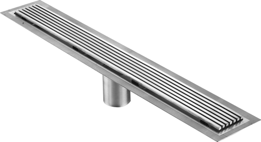 29 Inch Wedge Wire Grate Linear Drain Polished Stainless Steel, Drains Unlimited