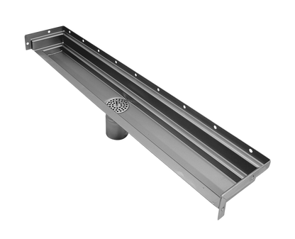 44 Inch Tile Insert Wall-to-Wall Linear Drain with Three Side Flange, Drains Unlimited