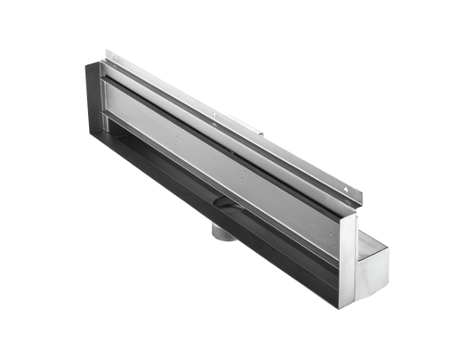 47 Inch Wall Recessed Tile-in Linear Drain, Wall to Wall Flange Design