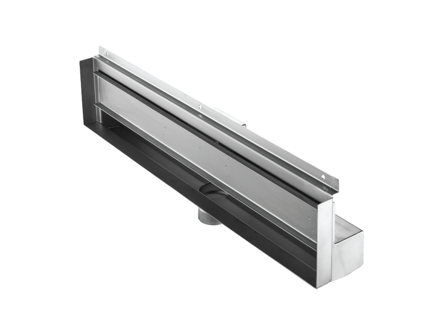 31 Inch Wall Recessed Tile-in Linear Drain, Wall to Wall Flange Design