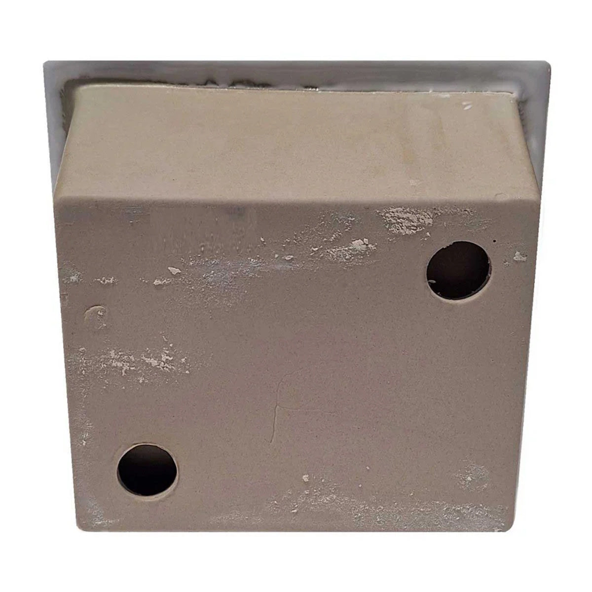 White Ceramic Recessed Toilet Paper Holder 7x7" Extra Large