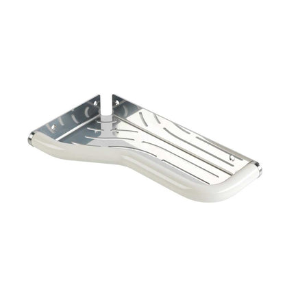 Shower Corner Shelf Grab Bar, Stainless Steel, Angled Design