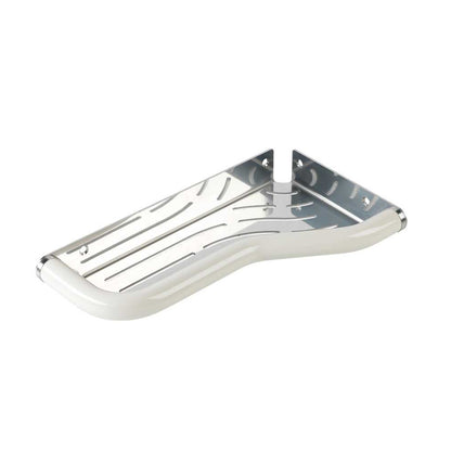 Shower Corner Shelf Grab Bar, Stainless Steel, Angled Design