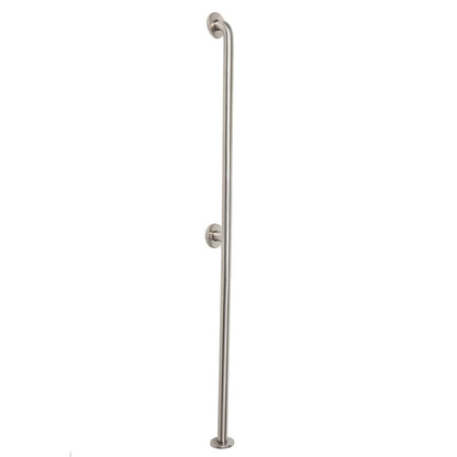52 Inch Stainless Steel Extra‑Long Wall to Floor Grab Bar, Satin Finish