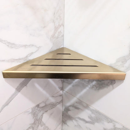 Gold Corner Shower Shelves, 9 Inch Triangle Wall Mounted Shower Shelf