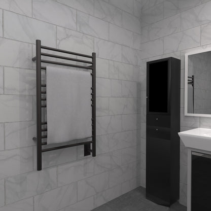 Amba Jeeves C Straight Towel Warmer for Bathrooms, Hardwired, 13 Bars, W 21" H 36"