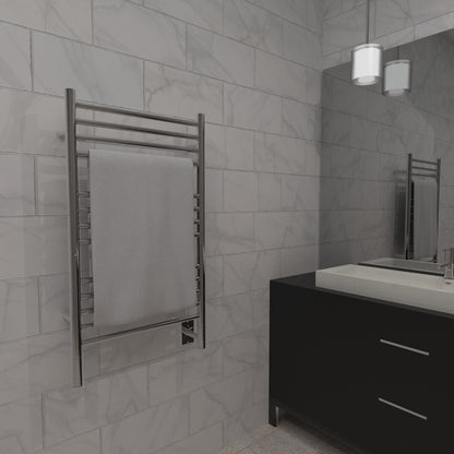 Amba Jeeves C Straight Towel Warmer for Bathrooms, Hardwired, 13 Bars, W 21" H 36"