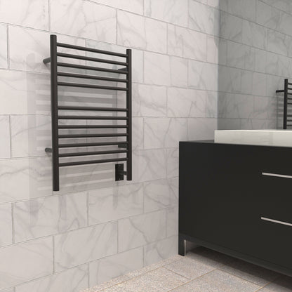 Amba Jeeves E Straight Towel Warmer Rack, Hardwired, 12 Bars, W 21" H 31"