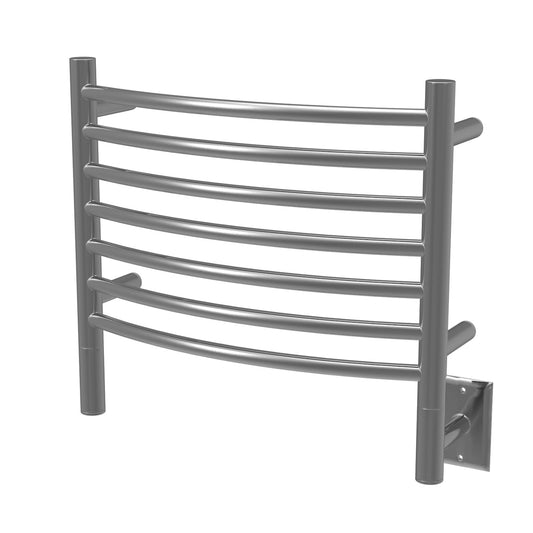 Amba Jeeves H Curved Wall Mounted Towel Warmer, 7 Bars, Hardwired, 21" W x 18" H