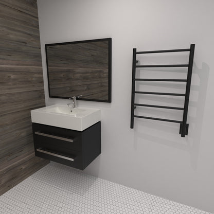 Amba Jeeves J Straight Towel Warmer Rack, 6 Bars, Hardwired, 21" W x 31" H