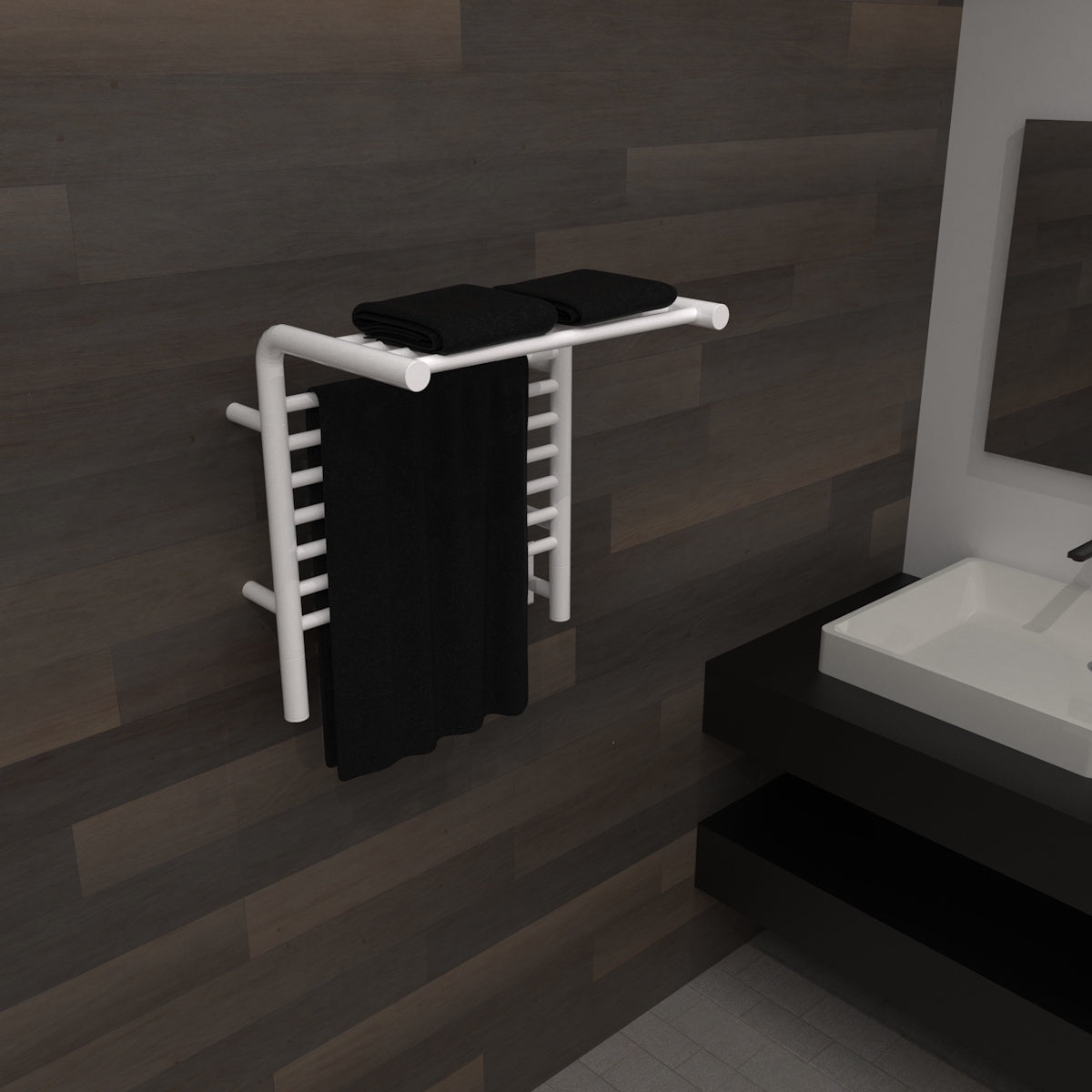 Amba Jeeves M Shelf Towel Warmer Shelf, Hardwired, 11 Bars, W 21" H 22"