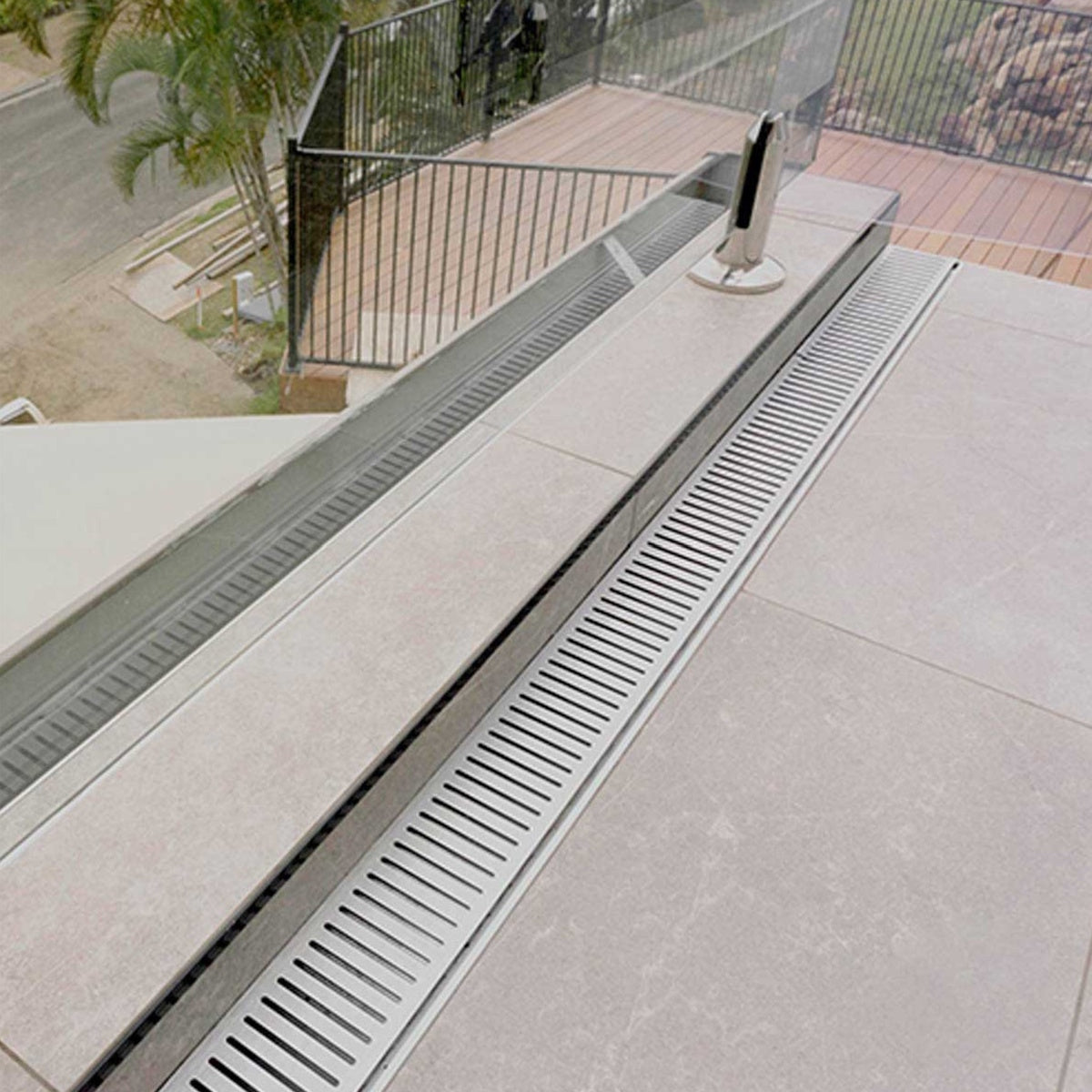 24 Inch Custom Linear Shower Drain, Lauxes Grates NeXT Generation Drains