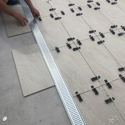 24 Inch Custom Linear Shower Drain, Lauxes Grates NeXT Generation Drains