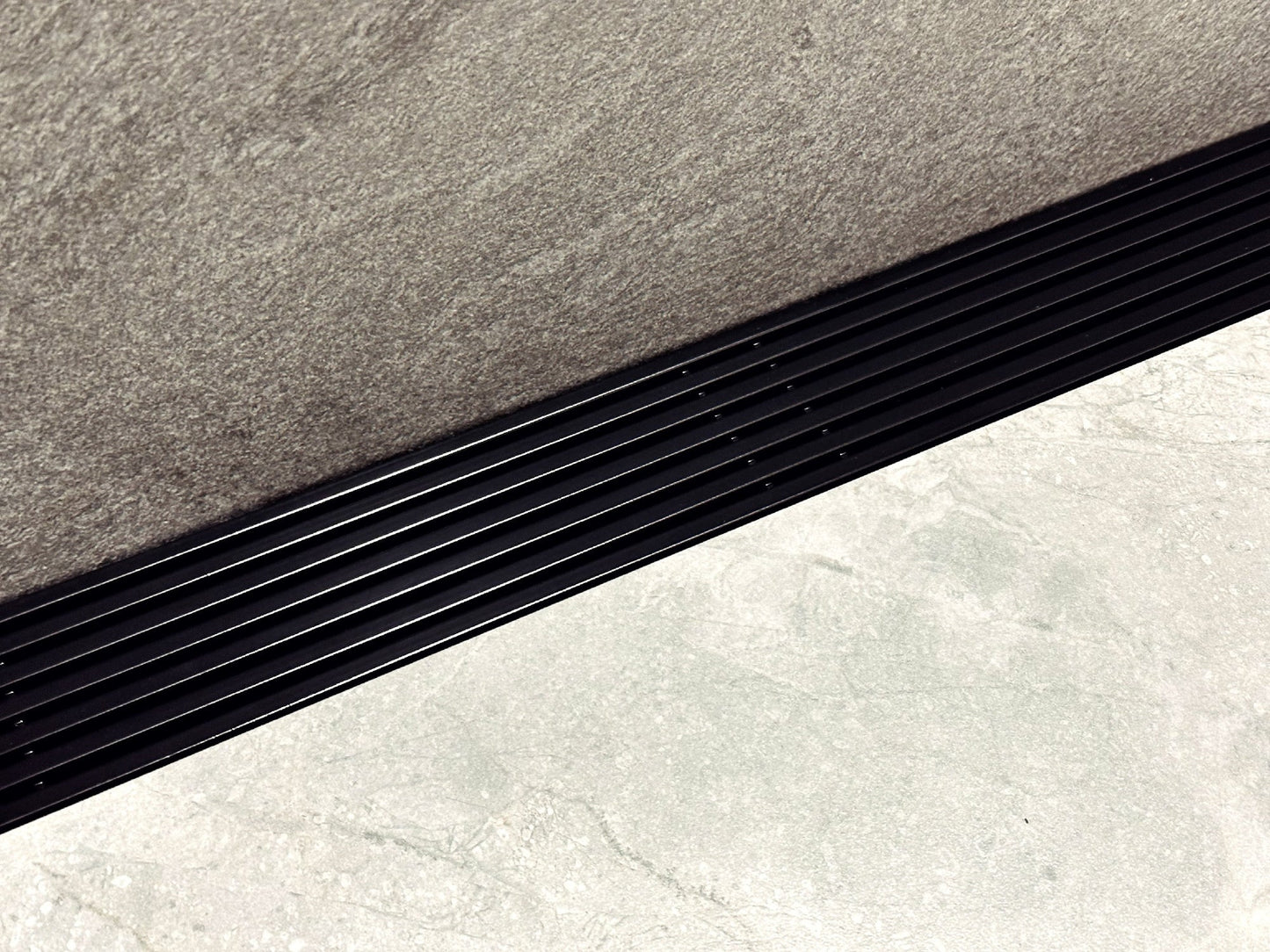 43 Inch Black Linear Shower Drain Wedge Wire Design, Drains Unlimited