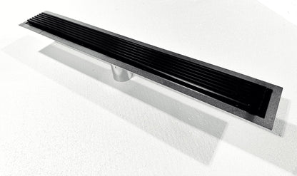 43 Inch Black Linear Shower Drain Wedge Wire Design, Drains Unlimited