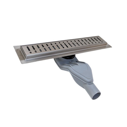 SereneDrains Side Discharge Adapter for Shower Drains with Brushed Linear Drain Kit