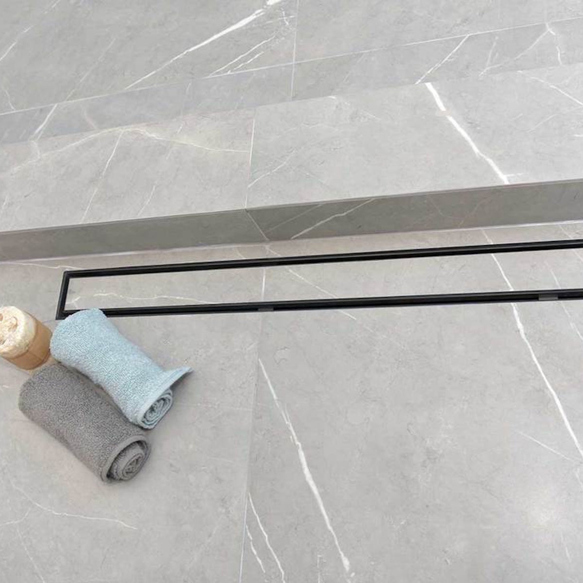 Vertical-to-Horizontal ABS Side Discharge Adapter with Tile Insert Linear Shower Drain Kit