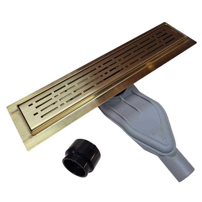 SereneDrains Polished Linear Drains with Horizontal Side Outlet Discharge