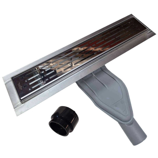 SereneDrains Polished Linear Drains with Horizontal Side Outlet Discharge