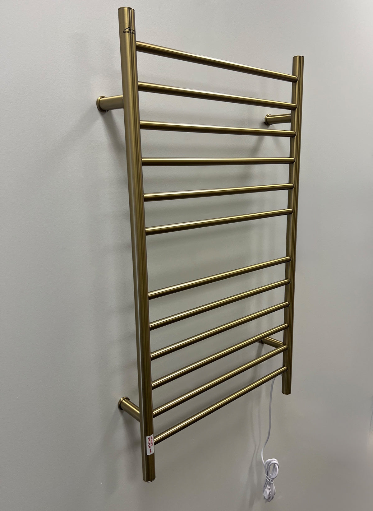 Amba Radiant Wall mounted Towel Warmer, Large Straight 12 Bar Towel Warmer