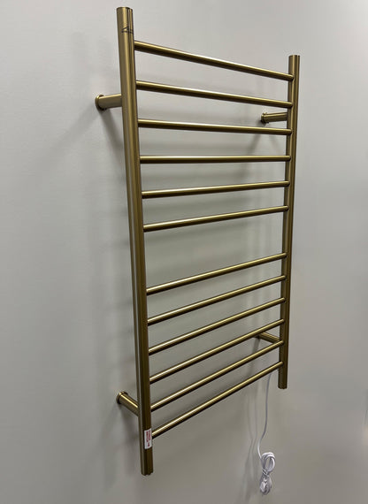 Amba Radiant Wall mounted Towel Warmer, Large Straight 12 Bar Towel Warmer