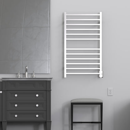 Amba Radiant Wall Mounted Towel Warmer, 12 Square Bars Towel Warmer