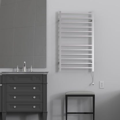 Amba Radiant Wall Mounted Towel Warmer, 12 Square Bars Towel Warmer