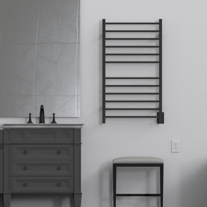 Amba Radiant Wall Mounted Towel Warmer, 12 Square Bars Towel Warmer