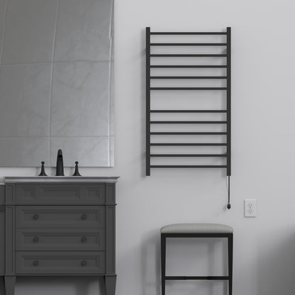Amba Radiant Wall Mounted Towel Warmer, 12 Square Bars Towel Warmer