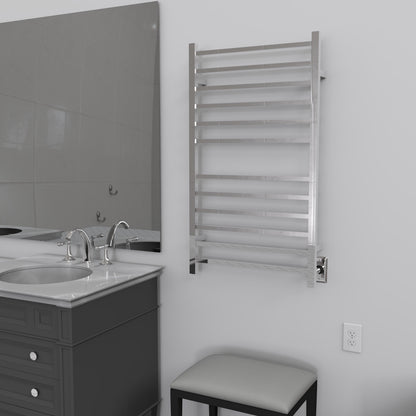 Amba Radiant Wall Mounted Towel Warmer, 12 Square Bars Towel Warmer