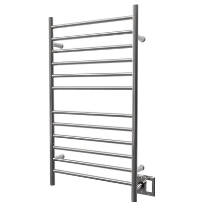 Amba Radiant Wall mounted Towel Warmer, Large Straight 12 Bar Towel Warmer