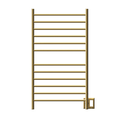 Amba Radiant Wall mounted Towel Warmer, Large Straight 12 Bar Towel Warmer