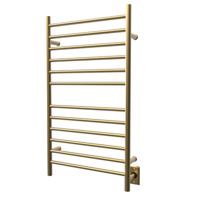 Amba Radiant Wall mounted Towel Warmer, Large Straight 12 Bar Towel Warmer