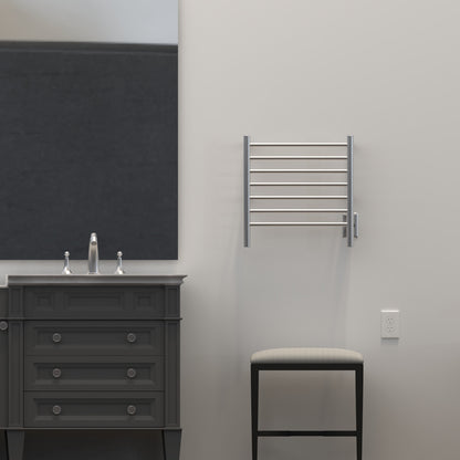 Amba Radiant Small 7 Bar Towel Warmer for Small Showers RWHS Brushed