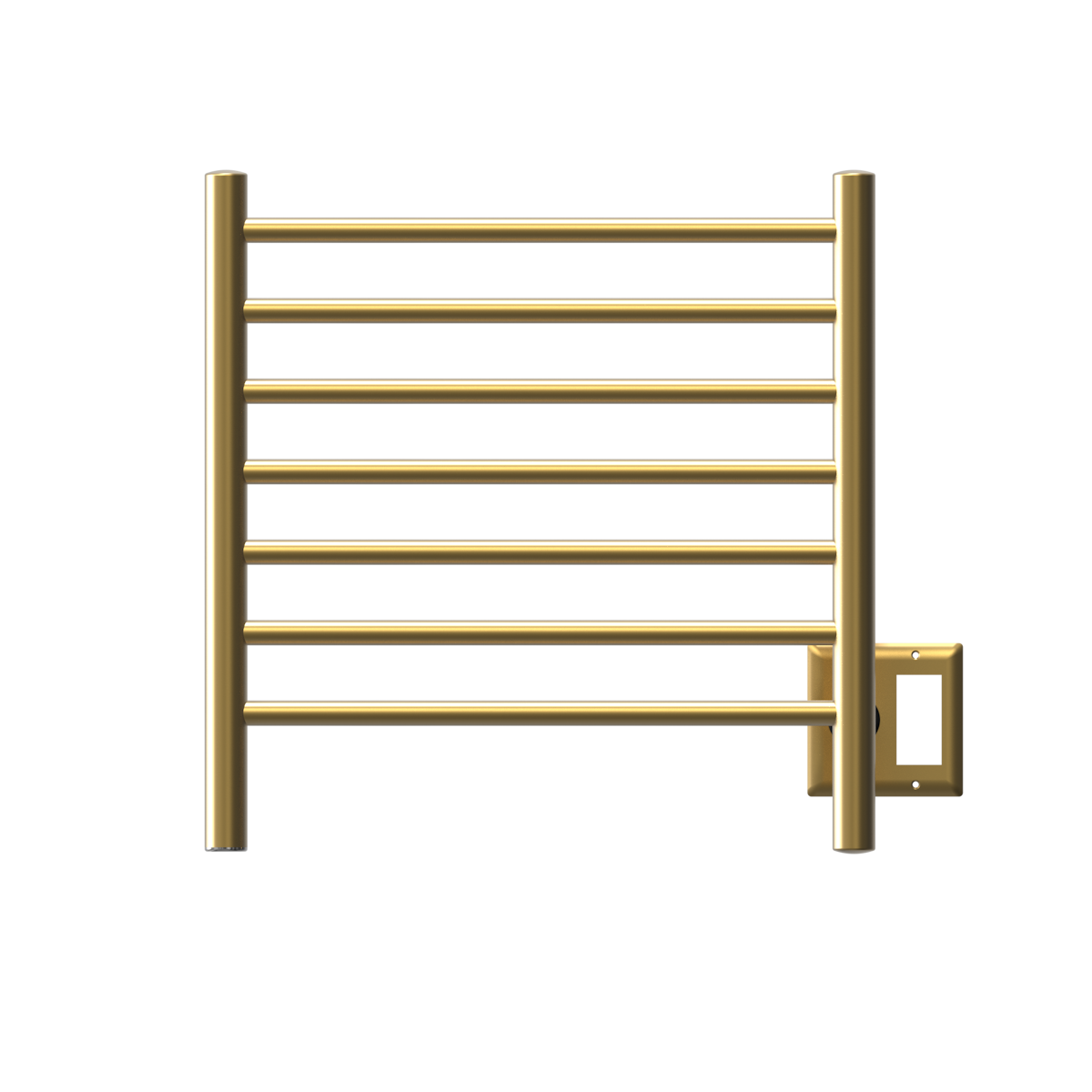Amba Radiant Small 7 Bar Towel Warmer for Small Showers RWHS - Satin Brass