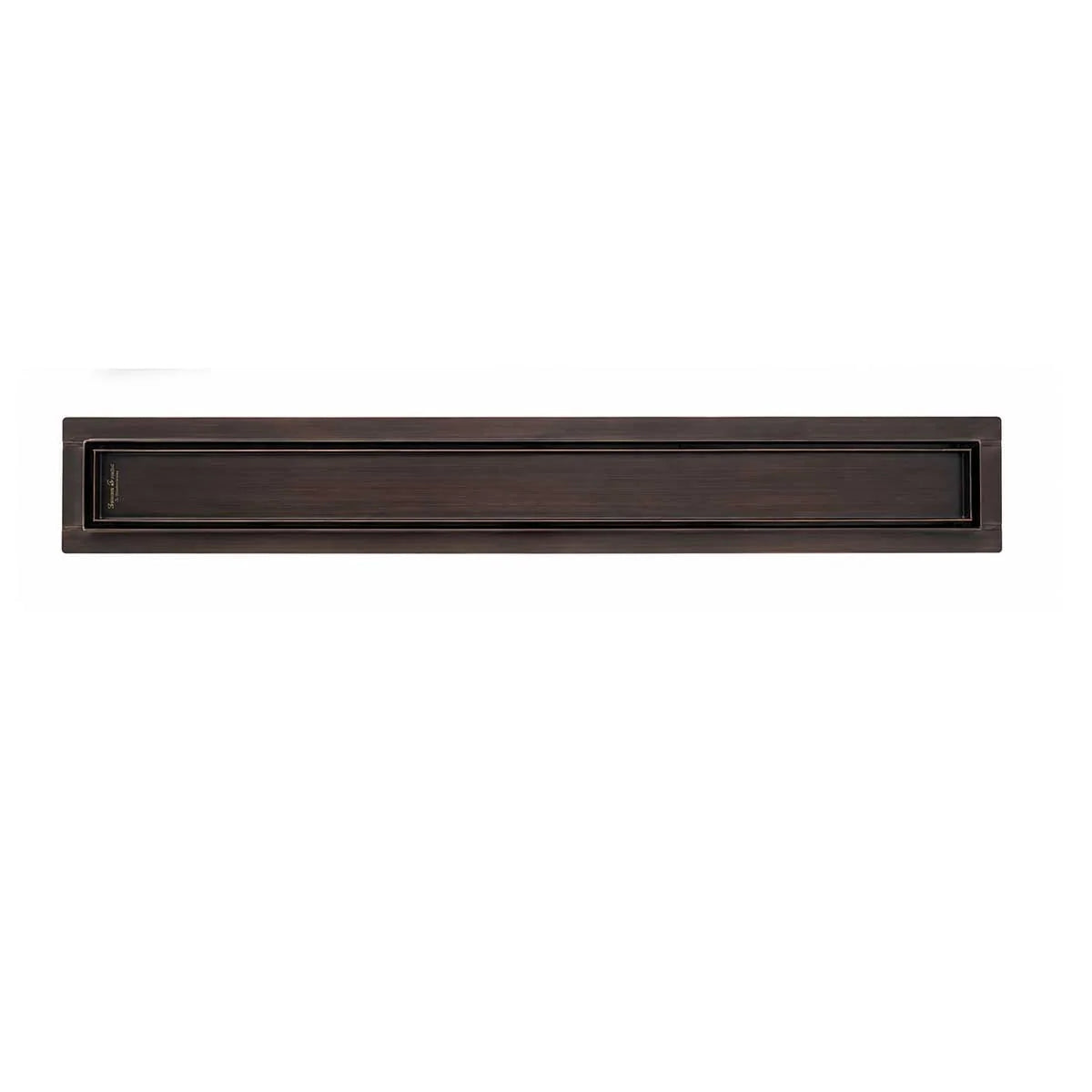 Oil Rubbed Bronze tile insert linear shower drain SereneDrains