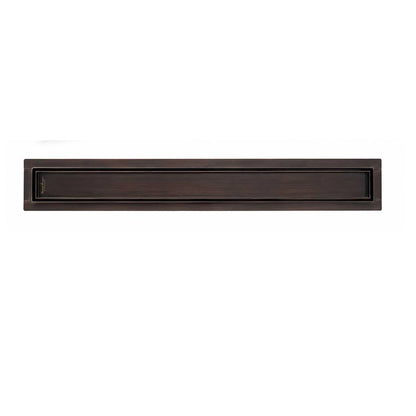 Oil Rubbed Bronze tile insert linear shower drain SereneDrains