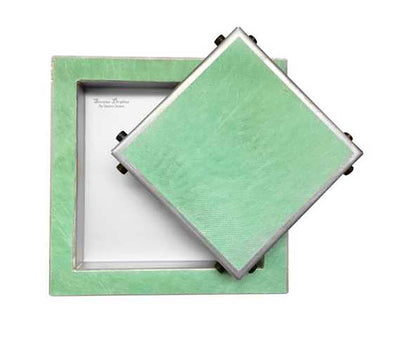 6 Inch Invisible Infinity Square Shower Drain with Hair Trap and Base Flange Kit